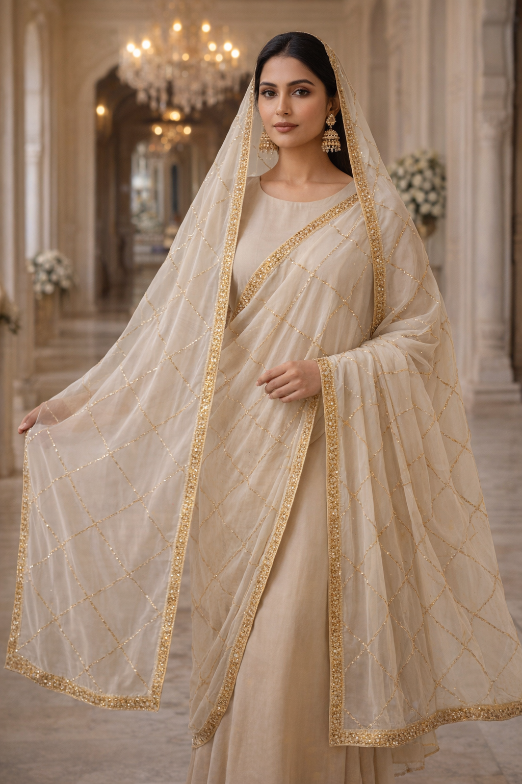 white-sequin-dupatta