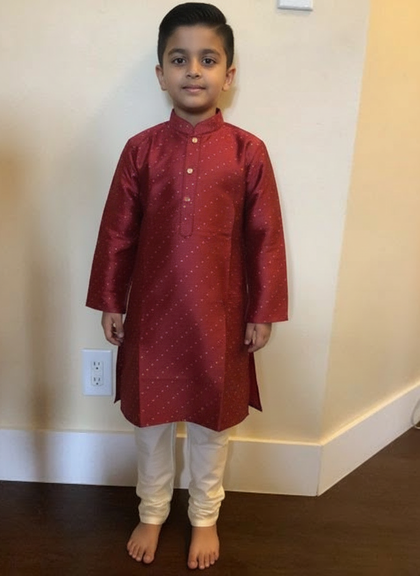 burgundy-kids-kurtas