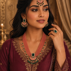 peach-and-green-necklace-set