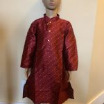 burgundy and gold kurta pajama