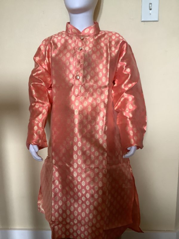 salmon-and-gold-kurta-pajama-set