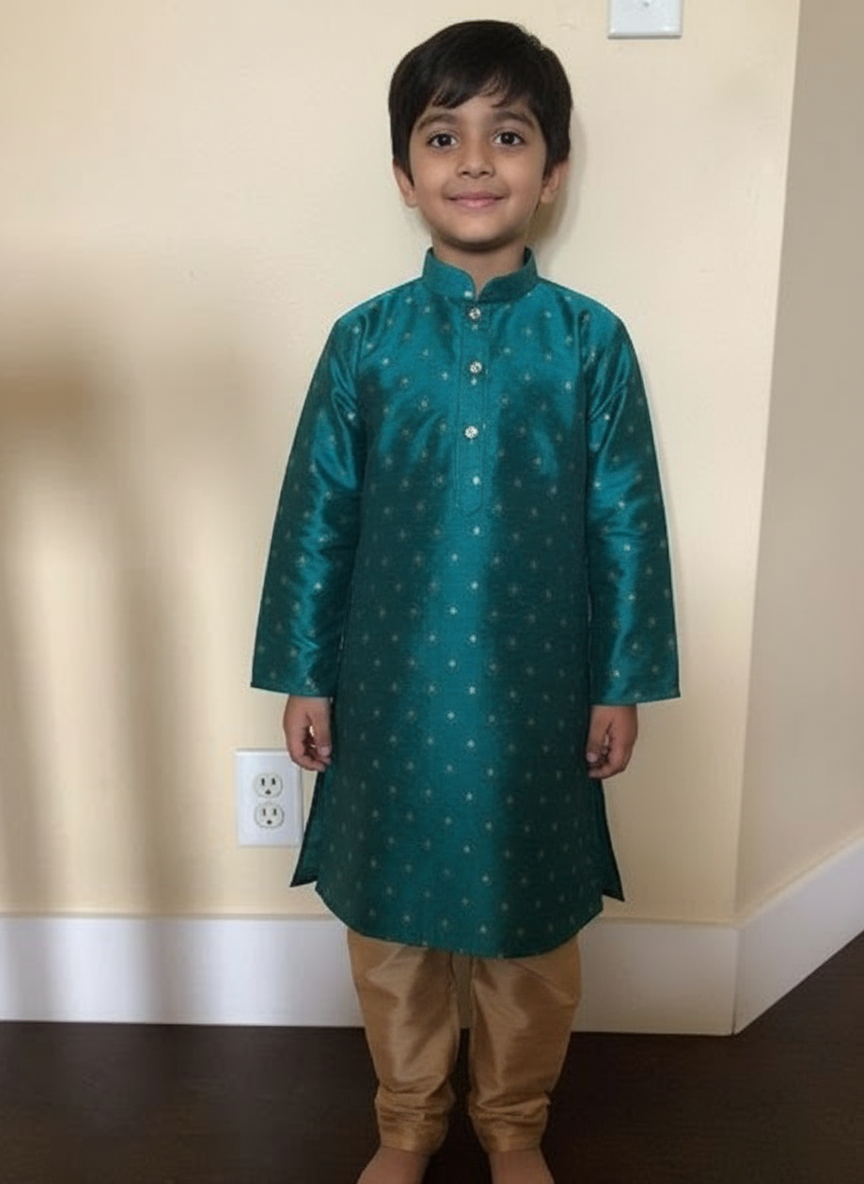 teal-kurta