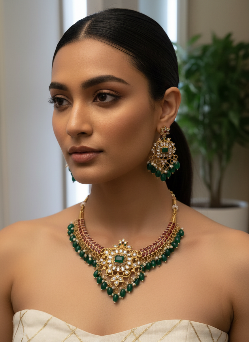 Temple Multicolor Necklace Set