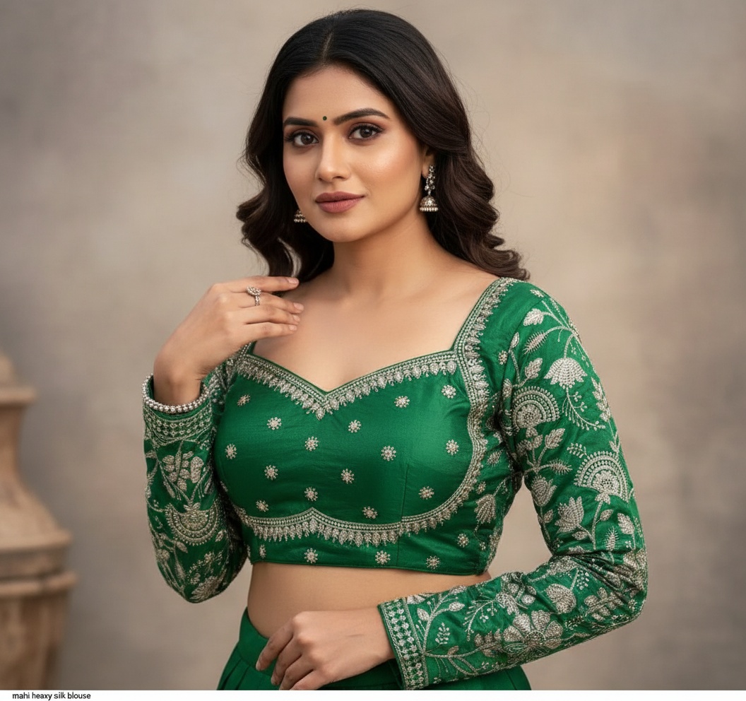 Silk Embroidered Blouse for Women Designer Wedding & Festive Wear