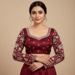 Silk Embroidered Blouse for Women Designer Wedding & Festive Wear