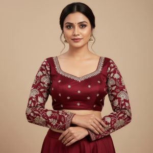 Silk Embroidered Blouse for Women Designer Wedding & Festive Wear