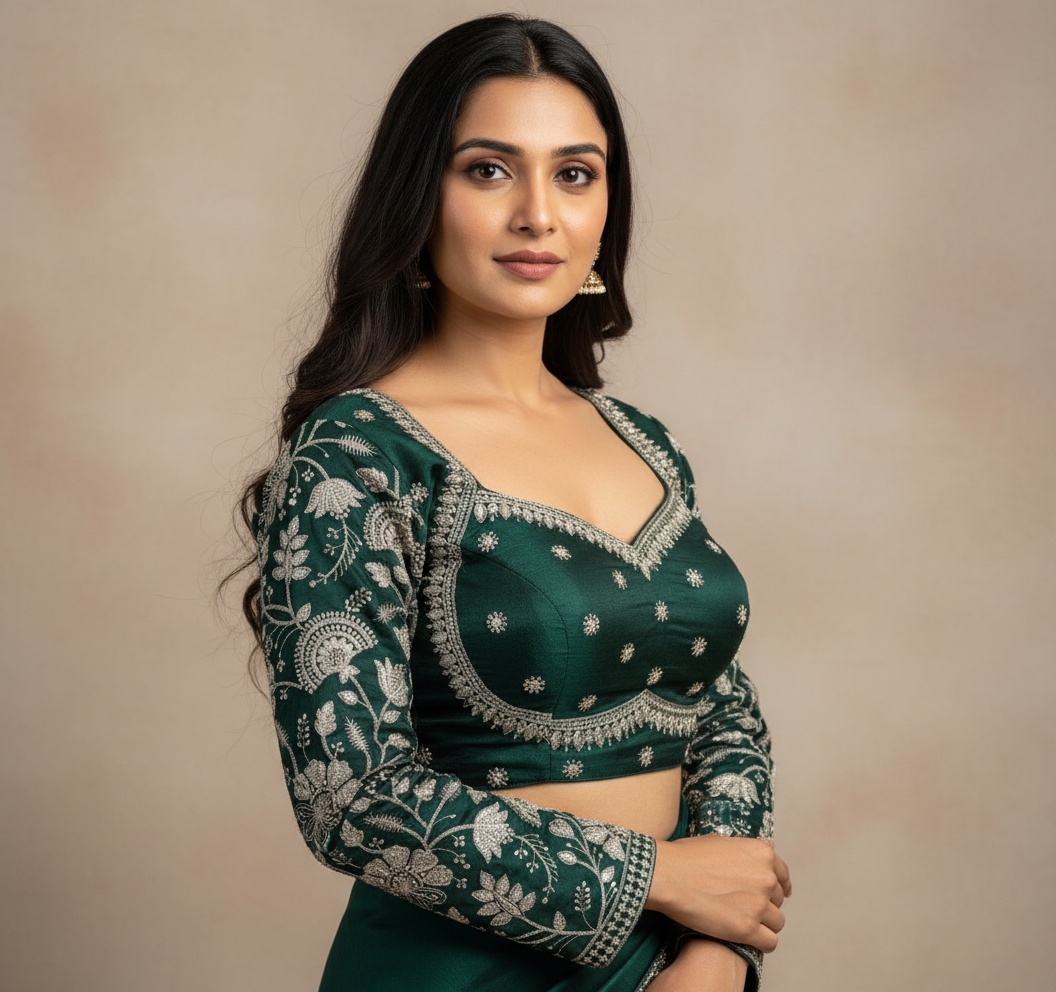 Silk Embroidered Blouse for Women Designer Wedding & Festive Wear