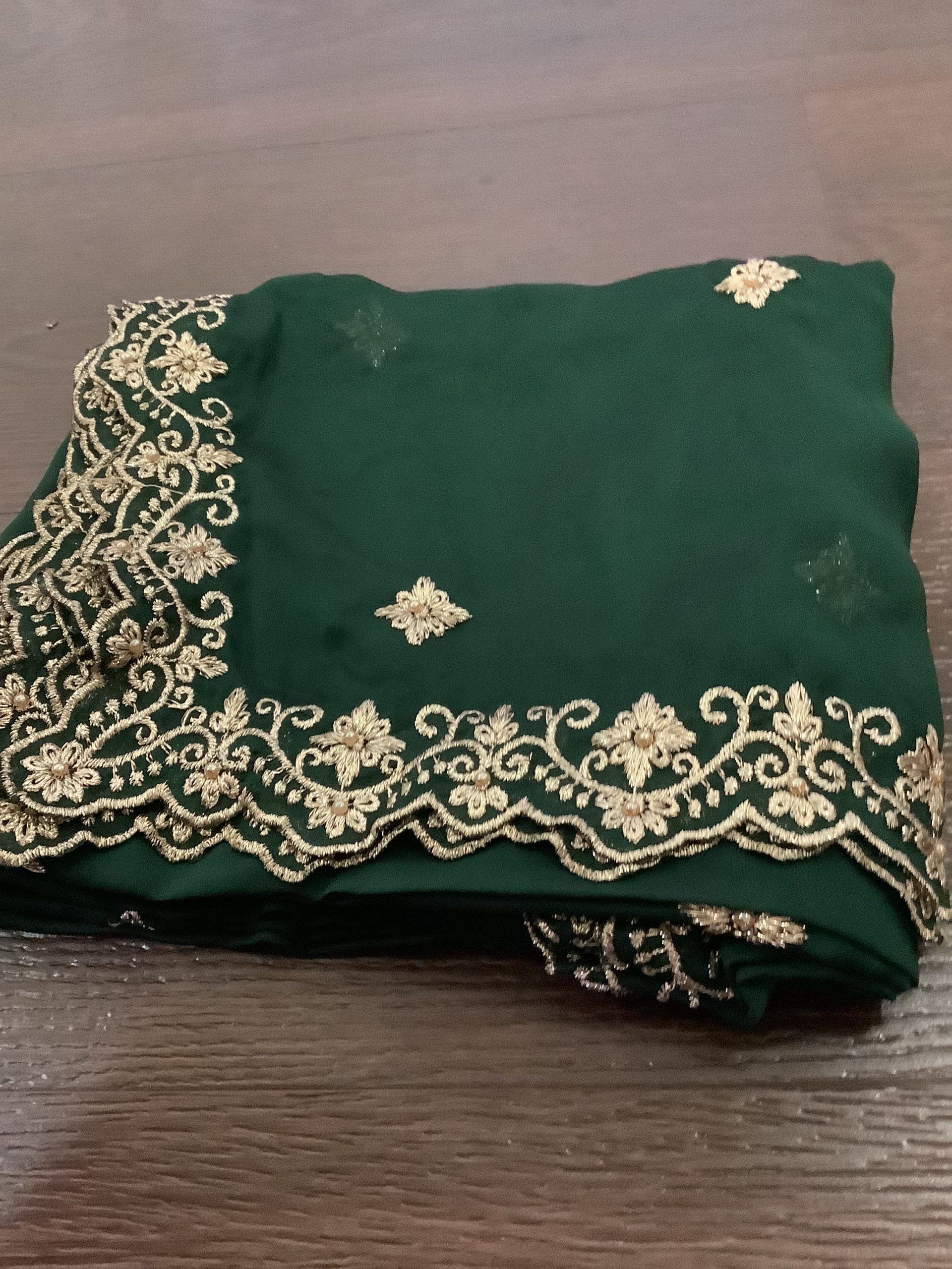 Green Georgette Silk Dupatta for Festive & Party Wear - Image 3