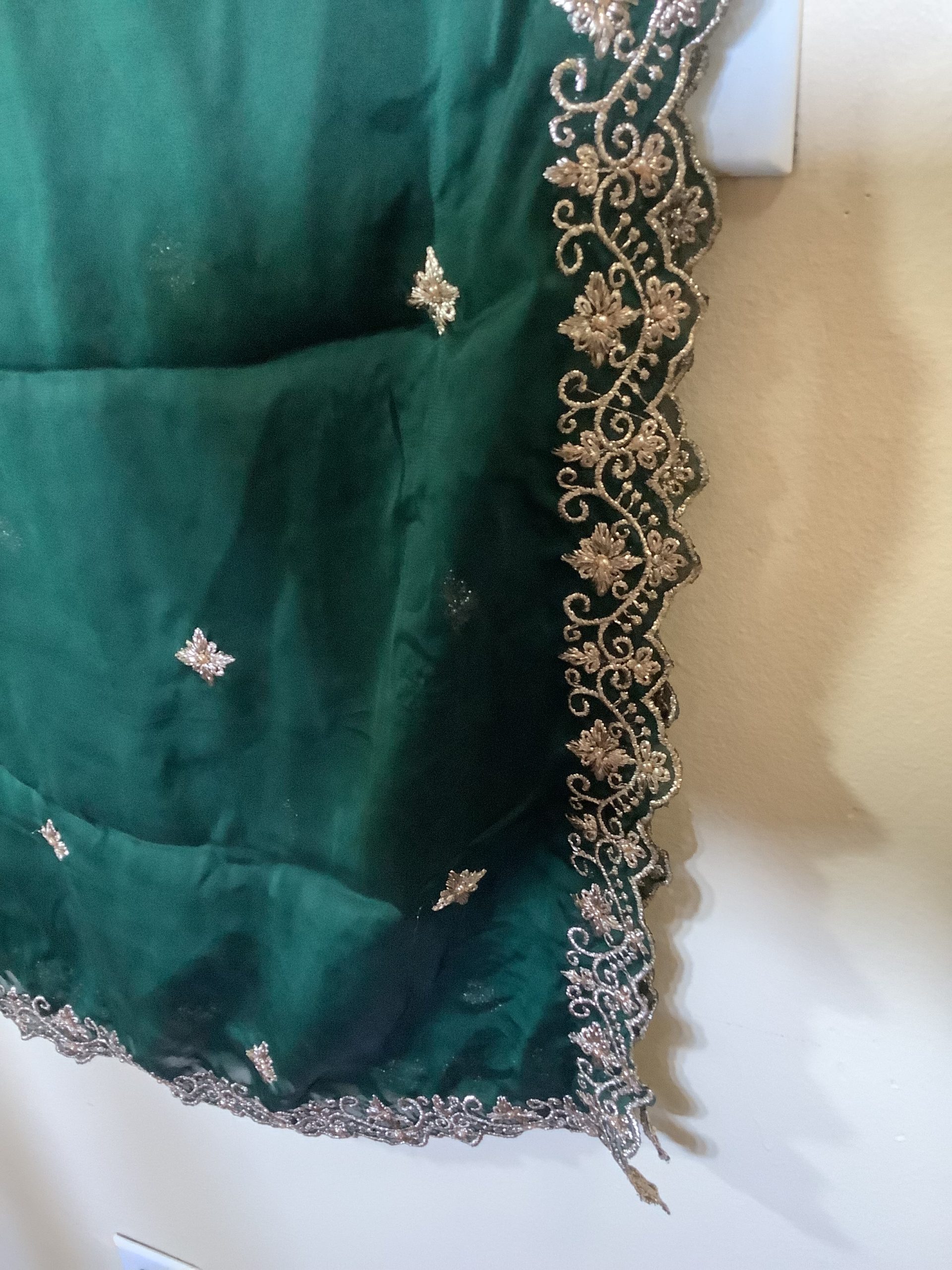 Green Georgette Silk Dupatta for Festive & Party Wear - Image 6
