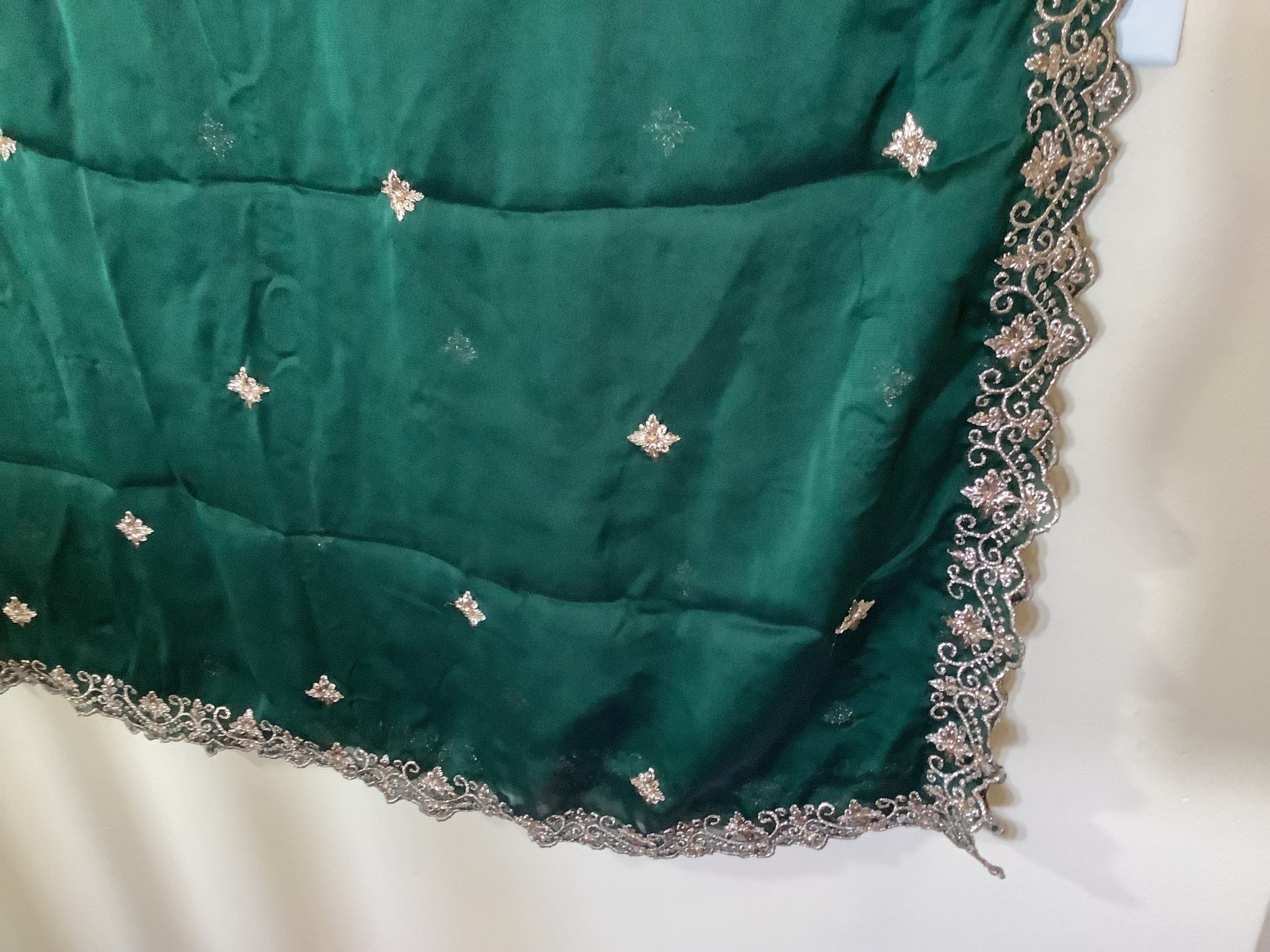 Green Georgette Silk Dupatta for Festive & Party Wear - Image 7