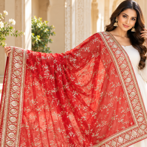 red-dupatta